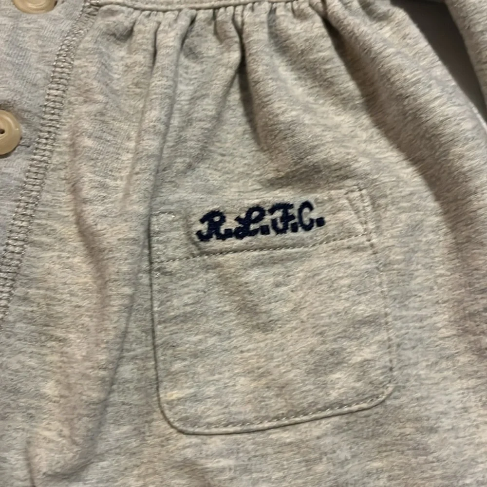 Ralph Lauren-18 months-gray-cotton blend, jersey knit, L/S,button-down jacket.